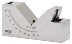 SPI - 3-3/4 Inch Long x 1-3/16 Inch Wide x 2 Inch High, 0 to 60° Adjustable Angle Block - 50-55 RC Hardness - Americas Industrial Supply