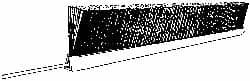 PRO-SOURCE - 1/2" Back Strip Brush Width, Stainless Steel Back Strip Brush - 4" Bristle Length, Brass, 36" OAL - Americas Industrial Supply