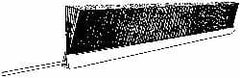 PRO-SOURCE - 1/2" Back Strip Brush Width, Stainless Steel Back Strip Brush - 4" Bristle Length, Brass, 36" OAL - Americas Industrial Supply