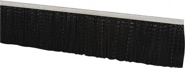 PRO-SOURCE - 3/16" Back Strip Brush Width, Metal Black Nylon Strip Brush - 2" Bristle Length, Nylon, 36" OAL - Americas Industrial Supply