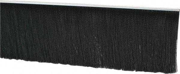 PRO-SOURCE - 1/2" Back Strip Brush Width, Metal Black Nylon Strip Brush - 6" Bristle Length, Nylon, 36" OAL - Americas Industrial Supply