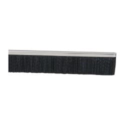 PRO-SOURCE - 5/16" Back Strip Brush Width, Metal Black Nylon Strip Brush - 1" Bristle Length, Nylon, 36" OAL - Americas Industrial Supply