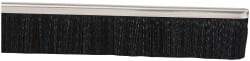 PRO-SOURCE - 5/16" Back Strip Brush Width, Metal Black Nylon Strip Brush - 2" Bristle Length, Nylon, 36" OAL - Americas Industrial Supply
