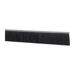 PRO-SOURCE - 5/16" Back Strip Brush Width, Metal Black Nylon Strip Brush - 3" Bristle Length, Nylon, 72" OAL - Americas Industrial Supply
