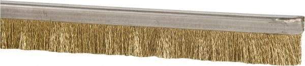 PRO-SOURCE - 1/2" Back Strip Brush Width, Stainless Steel Back Strip Brush - 1" Bristle Length, Brass, 36" OAL - Americas Industrial Supply
