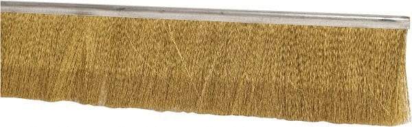 PRO-SOURCE - 1/2" Back Strip Brush Width, Stainless Steel Back Strip Brush - 2" Bristle Length, Brass, 36" OAL - Americas Industrial Supply