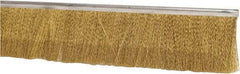 PRO-SOURCE - 1/2" Back Strip Brush Width, Stainless Steel Back Strip Brush - 2" Bristle Length, Brass, 36" OAL - Americas Industrial Supply