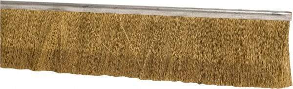 PRO-SOURCE - 5/16" Back Strip Brush Width, Stainless Steel Back Strip Brush - 2" Bristle Length, Stainless Steel, 36" OAL - Americas Industrial Supply