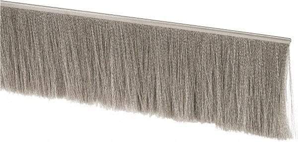 PRO-SOURCE - 1/2" Back Strip Brush Width, Stainless Steel Back Strip Brush - 4" Bristle Length, Stainless Steel, 72" OAL - Americas Industrial Supply