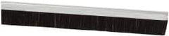PRO-SOURCE - 1/2" Back Strip Brush Width, Metal Back Horsehair Strip Brush - 1" Bristle Length, Horsehair, 72" OAL - Americas Industrial Supply