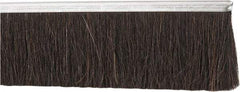 PRO-SOURCE - 1/2" Back Strip Brush Width, Metal Back Horsehair Strip Brush - 3" Bristle Length, Horsehair, 72" OAL - Americas Industrial Supply
