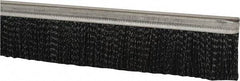 PRO-SOURCE - 1/2" Back Strip Brush Width, Metal Black Nylon Strip Brush - 2" Bristle Length, Nylon, 72" OAL - Americas Industrial Supply