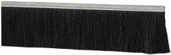 PRO-SOURCE - 1/2" Back Strip Brush Width, Metal Black Nylon Strip Brush - 4" Bristle Length, Nylon, 72" OAL - Americas Industrial Supply