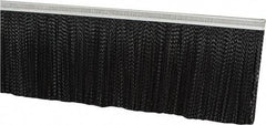 PRO-SOURCE - 1/2" Back Strip Brush Width, Metal Black Nylon Strip Brush - 5" Bristle Length, Nylon, 72" OAL - Americas Industrial Supply