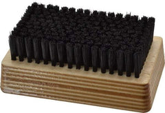 Made in USA - 3/4" Bristle Length, Synthetic Cleaning & Finishing Brush - 4-1/4" Long x 2-1/2" Wide Head, 4-1/4" OAL, Hardwood Block - Americas Industrial Supply