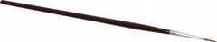 PRO-SOURCE - #2 Sable Artist's Paint Brush - 3/32" Wide, 3/8" Bristle Length, 5-1/2" Wood Handle - Americas Industrial Supply