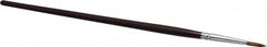 PRO-SOURCE - #4 Sable Artist's Paint Brush - 1/8" Wide, 1/2" Bristle Length, 5-1/2" Wood Handle - Americas Industrial Supply