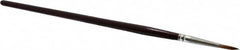 PRO-SOURCE - #5 Sable Artist's Paint Brush - 9/64" Wide, 9/16" Bristle Length, 5-1/2" Wood Handle - Americas Industrial Supply