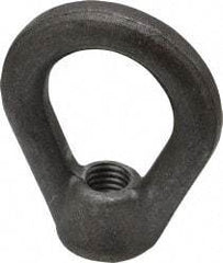 Made in USA - 2,700 Lb Capacity, M12x1.75 Thread, Carbon Steel Heavy Duty Lifting Eye Nut - Grade C-1030, 2.5" Long x 2-1/2" High, 1-1/4" Inside & 2" Outside Eye Diam, 7/8" Bell/Base Width - Americas Industrial Supply