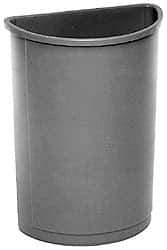 Rubbermaid - 21 Gal Beige Half-Round Trash Can - Polyethylene, 28" High x 21" Long x 11" Wide - Americas Industrial Supply