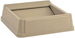 Rubbermaid - Square Lid for Use with 35 & 50 Gal Square Trash Cans - Beige, High-Impact Polystyrene, For Untouchable Trash Cans - Americas Industrial Supply