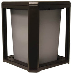 Rubbermaid - 35 Gal Brown Square Trash Can - Polycarbonate, 30-1/2" High x 26" Long x 26" Wide - Americas Industrial Supply