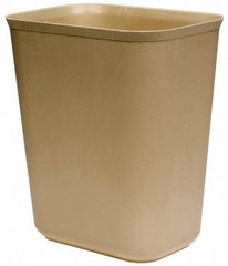 Rubbermaid - 7 Qt Beige Rectangle Trash Can - Fiberglass, 10-3/4" High x 6-3/8" Wide - Americas Industrial Supply