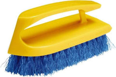 Rubbermaid - 1" Bristle Length, Synthetic Scrub Brush - 6" OAL, Easy Grip Handle, Blue, Plastic Block - Americas Industrial Supply