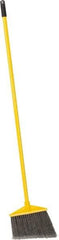 Rubbermaid - 10-1/2" Wide, Gray Polypropylene Bristles, Vinyl-Coated Metal Handle, Angled Broom - Flagged, Water Resistant - Americas Industrial Supply