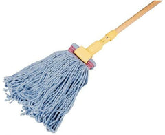 Rubbermaid - 5" Blue Head Band, Large Blended Fiber Loop End Mop Head - 4 Ply, Clamp Jaw Connection, Use for General Purpose - Americas Industrial Supply