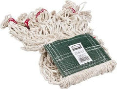 Rubbermaid - 5" Green Head Band, Medium Blended Fiber Loop End Mop Head - 4 Ply, Clamp Jaw Connection, Use for General Purpose - Americas Industrial Supply