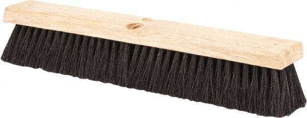 PRO-SOURCE - 18" General Purpose Tampico Push Broom - 3" Bristle Length, Wood Block, Threaded Handle Connection, Handle Sold Separately - Americas Industrial Supply