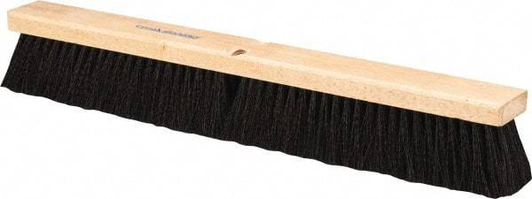 PRO-SOURCE - 24" General Purpose Polypropylene Push Broom - 3" Bristle Length, Wood Block, Threaded Handle Connection, Handle Sold Separately - Americas Industrial Supply