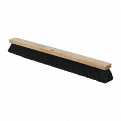 PRO-SOURCE - 30" General Purpose Polypropylene Push Broom - 3" Bristle Length, Wood Block, Threaded Handle Connection, Handle Sold Separately - Americas Industrial Supply