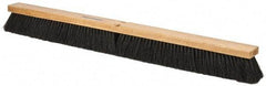 PRO-SOURCE - 36" General Purpose Polypropylene Push Broom - 3" Bristle Length, Wood Block, Threaded Handle Connection, Handle Sold Separately - Americas Industrial Supply