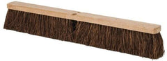 PRO-SOURCE - 24" Heavy Duty Palmyra Push Broom - 4" Bristle Length, Wood Block, Threaded Handle Connection, Handle Sold Separately - Americas Industrial Supply