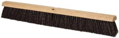 PRO-SOURCE - 30" Heavy Duty Polypropylene Push Broom - 3-1/4" Bristle Length, Wood Block, Threaded Handle Connection, Handle Sold Separately - Americas Industrial Supply