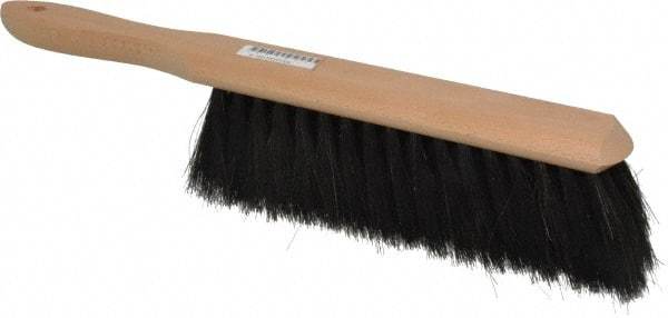 PRO-SOURCE - Horsehair Counter Duster - 2-1/2" Bristle Length, 9" Long Head, Hardwood Handle, Black - Americas Industrial Supply