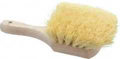 PRO-SOURCE - 2" Bristle Length, Tampico Utility Scrub Brush - 8" OAL, White, Hardwood Block - Americas Industrial Supply