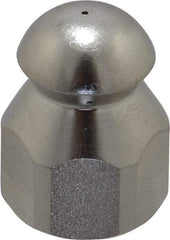 PRO-SOURCE - 4,200 psi Fixed, Stainless Steel, Sewer Pressure Washer Nozzle - 4.5mm Orifice Diam, 1/4" Thread, FPT, Polished - Americas Industrial Supply