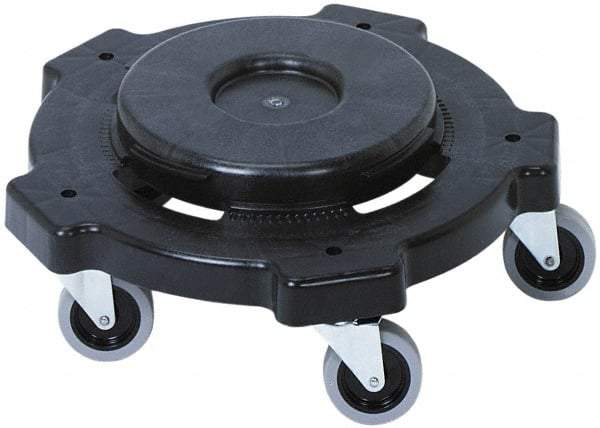 Continental - Round Polyethylene Twist-On Trash Can Dolly - Compatible with 20, 32, 44 & 55 Gal Containers, Compatible with Huskee 2000, 3200, 4444, 5500 - Americas Industrial Supply