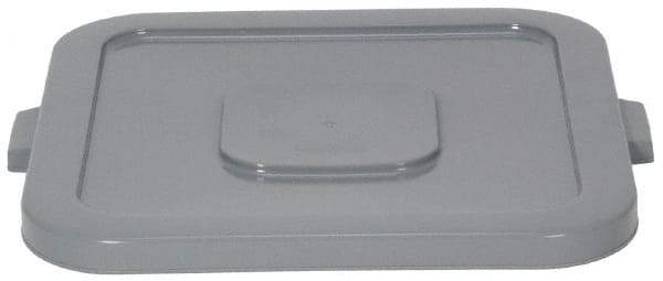 Continental - Square Lid for Use with 48 Gal Square Trash Cans - Gray, Structolene, For Huskee Trash Cans - Americas Industrial Supply