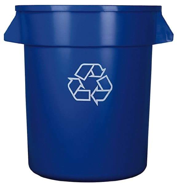 Continental - 20 Gal Blue Round Recycling Container - Polyethylene - Americas Industrial Supply