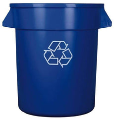 Continental - 20 Gal Blue Round Recycling Container - Polyethylene - Americas Industrial Supply