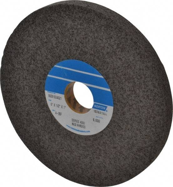 Norton - 6" Diam, 1/2" Face Width, 1" Center Hole, Fine Grade, Silicon Carbide Deburring Wheel - Convolute, Hard Density 9 Grade, 6,000 RPM - Americas Industrial Supply