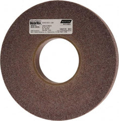Norton - 8" Diam, 1" Face Width, 3" Center Hole, Medium Grade, Aluminum Oxide Deburring Wheel - Convolute, Hard Density 8 Grade, 4,500 RPM - Americas Industrial Supply