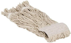 PRO-SOURCE - 5" White Head Band, X-Large Cotton Cut End Mop Head - 4 Ply, Clamp Jaw Connection, Use for General Purpose - Americas Industrial Supply