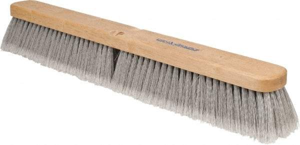 PRO-SOURCE - 24" General Purpose Polypropylene Push Broom - 3" Bristle Length, Wood Block, Threaded Handle Connection, Handle Sold Separately - Americas Industrial Supply