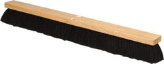 PRO-SOURCE - 30" General Purpose Horsehair Push Broom - 3" Bristle Length, Wood Block, Threaded Handle Connection, Handle Sold Separately - Americas Industrial Supply