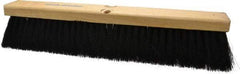 PRO-SOURCE - 18" General Purpose Horsehair Blend Push Broom - 3" Bristle Length, Wood Block, Threaded Handle Connection, Handle Sold Separately - Americas Industrial Supply
